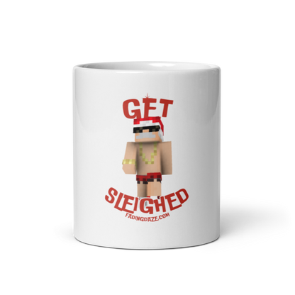 Get Sleighed White glossy mug