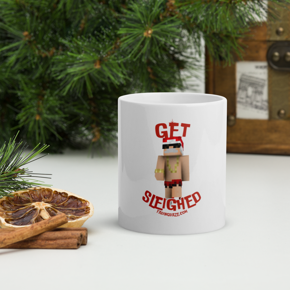 Get Sleighed White glossy mug