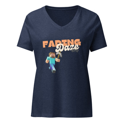 Fading SMP relaxed womens v-neck t-shirt