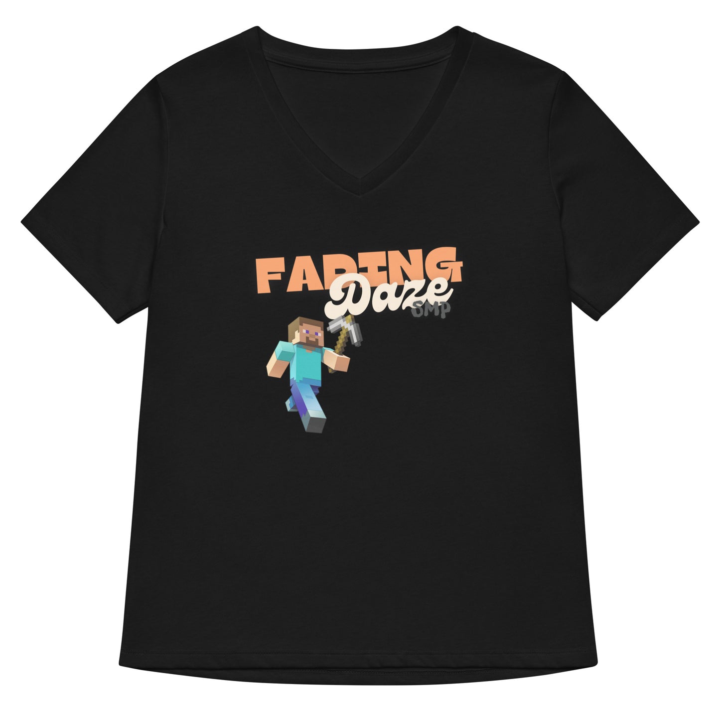 Fading SMP relaxed womens v-neck t-shirt